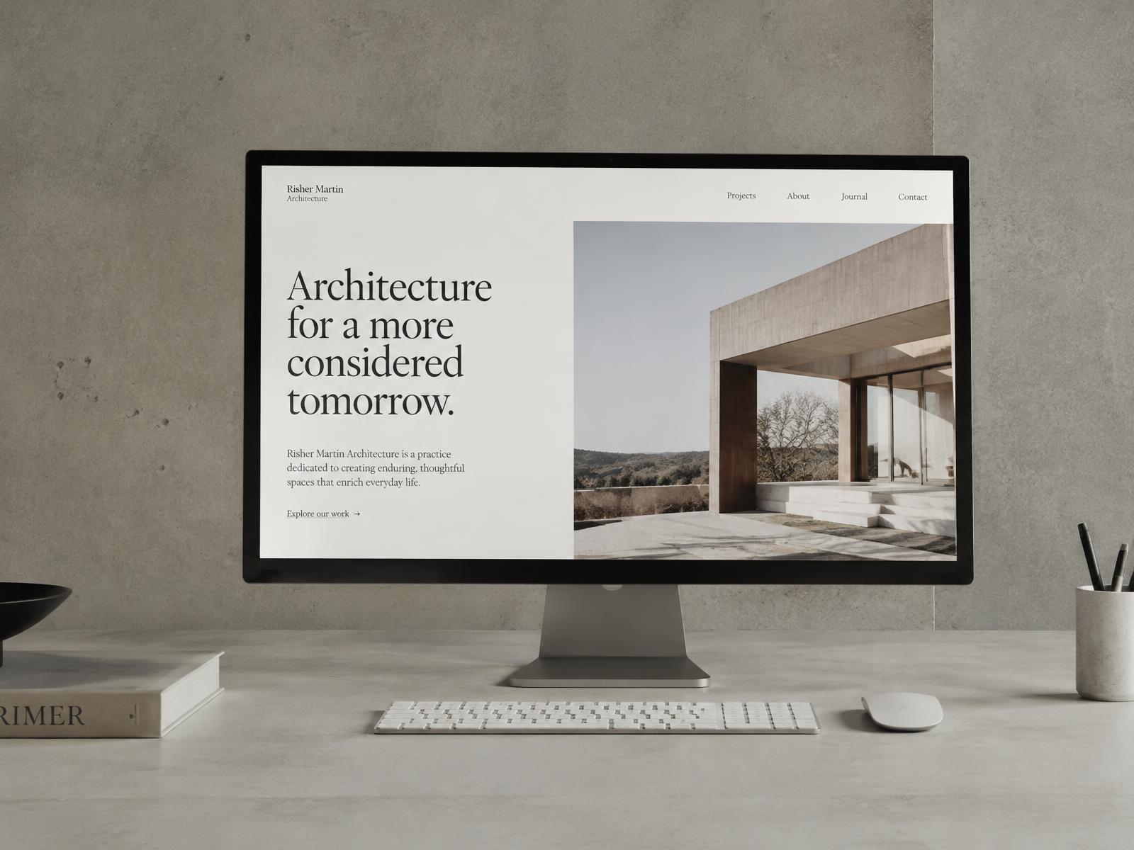 Website on a desktop screen — placeholder